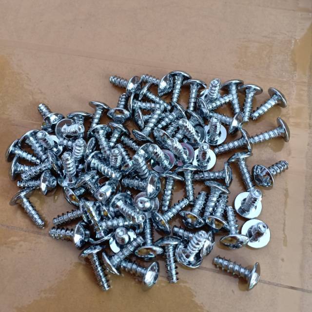 Baut Cacing Bodi Yamaha Mio mx 5x15 Chrome kunci L 100pc