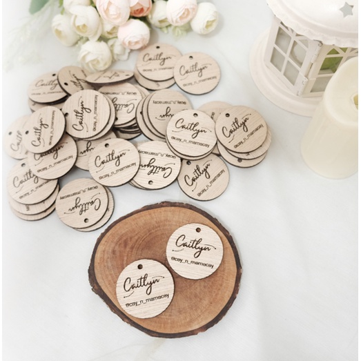 Wooden Custom Logo Hang Tag