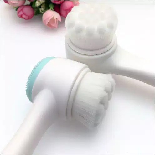 Sikat Wajah Terbaru / Alat Pembersih Muka 3D Silicone Brush 2 in 1