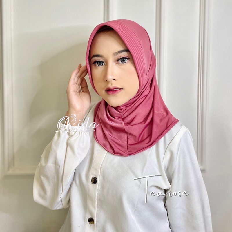 Hijab Sport Volly Premium-Tearose