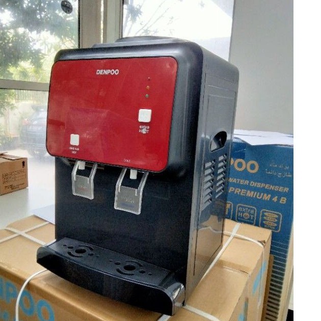 Dispenser Denpoo WINTER Hot & Cold Low Watt 190, Black Frame Red-1