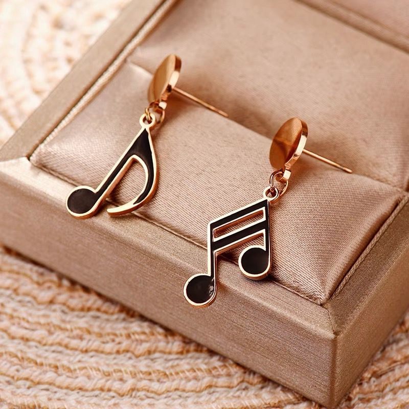 COD! anting titanium wanita tusuk melodi musik anti karat import