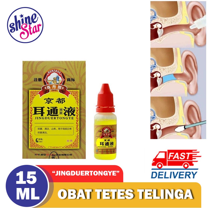 SHINE STAR - Jingduertongye Pembersih Kotoran Telinga Tetes Herbal Congek Bernanah