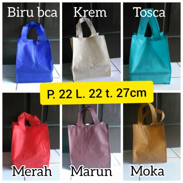 

✨ BISA COD ✨ TAS BESEK SPUNBOND ADA PEREKAT 22x22x27