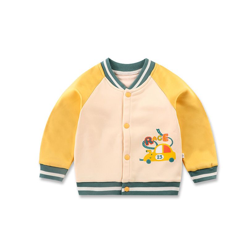 Jaket Baseball Bayi Balita Jaket Tebal Anak Laki Laki Perempuan Jaket Bisbol Bayi Tebal Lembut Jaket Anak Kancing Sweater Jaket Baju Lengan Panjang Unisex