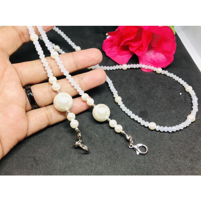 

Strap Lanyard Gantungan Tali Masker Kristal Mix Mutiara Shell Terlaris