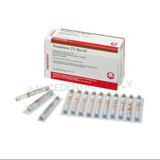 Scandonest 2% special / ampul carpule citoject sitojek citojek sitoject / artinibsa scandinibsa