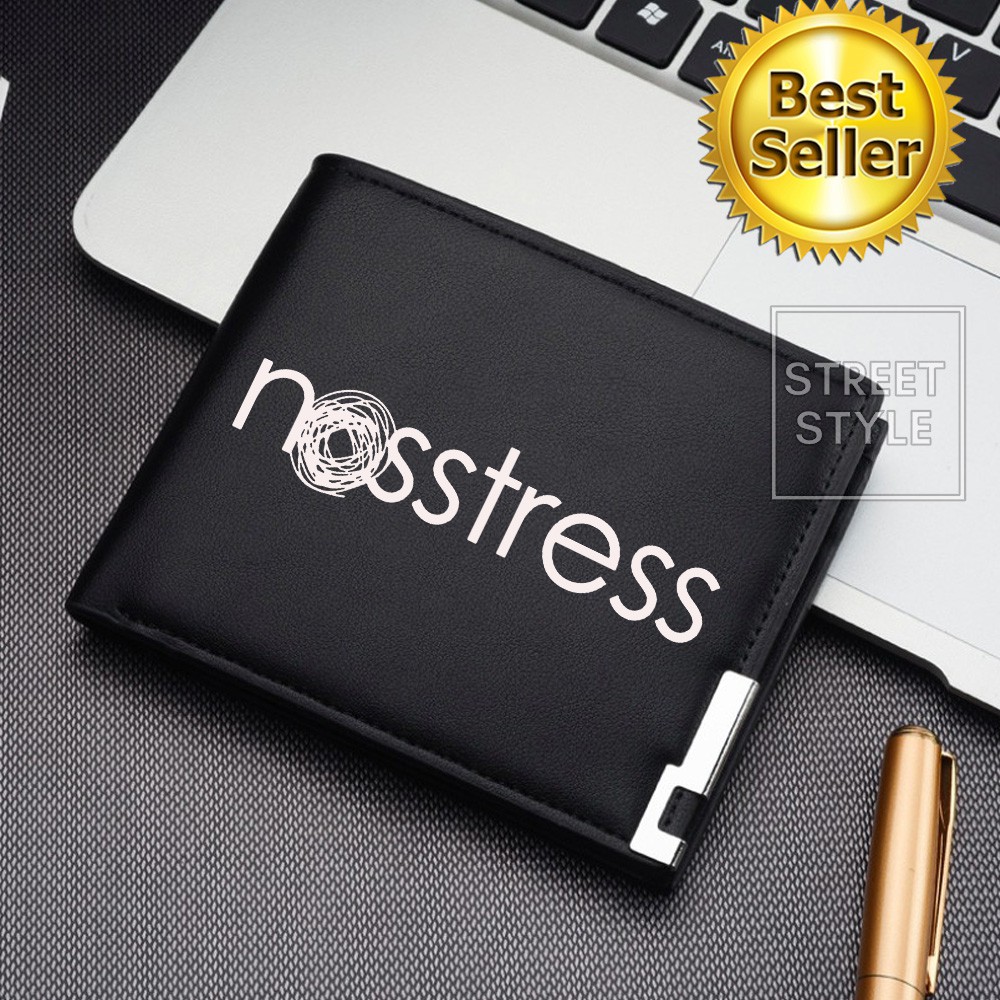 Dompet Pria Lipat NOSSTRESS Dompet Kulit Men Fashion Letter Wallet NOSSTRESS KEREN