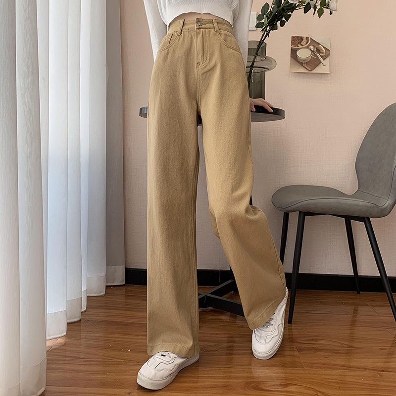 ✅COD Korean style straight leg  loose khaki jeans