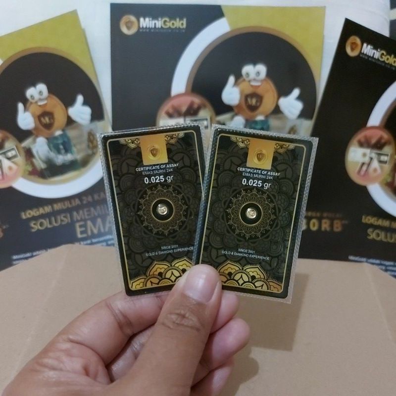 MINIGOLD ANTAM 0.025 gram. Ada barcode, Bisa ditukar LM antam