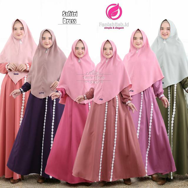 GAMIS/ SAFITRI DRESS BY FANIA HIJAB/BAHAN TOYOBO