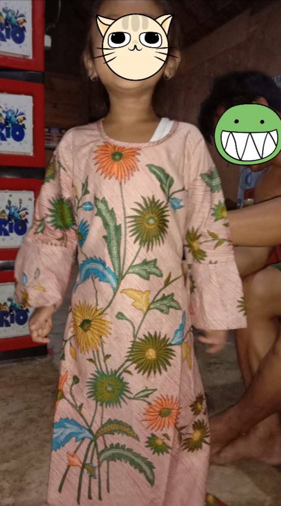 Batik Couple Keluarga Sania Ruffle Ori Ndoro Jowi Dnt Sarimbit Batik Halus Motif Encim