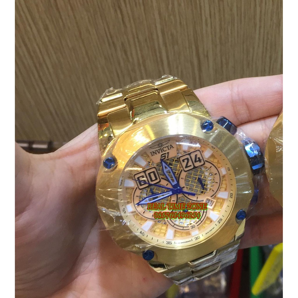 Jam Tangan Grosir Invicta S1 Stainless Big Watch Gold Garansi 1th