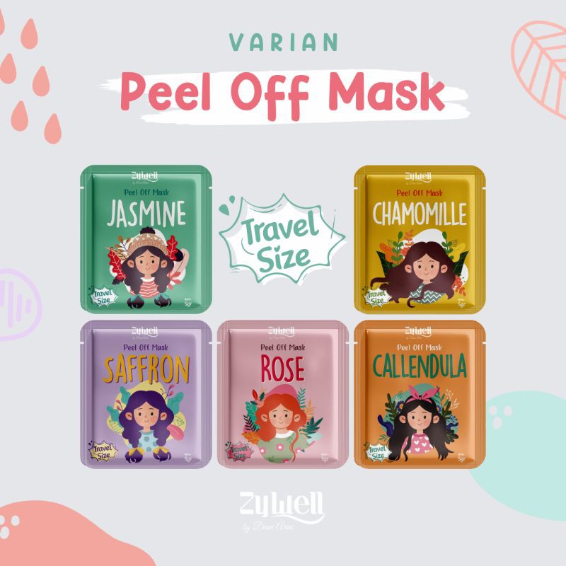 (BISA COD) ZYWELL SAFFRON BPOM] PAKET USAHA MASKER - PEEL OFF MASK 5GR ZYWELL TRAVEL SIZE