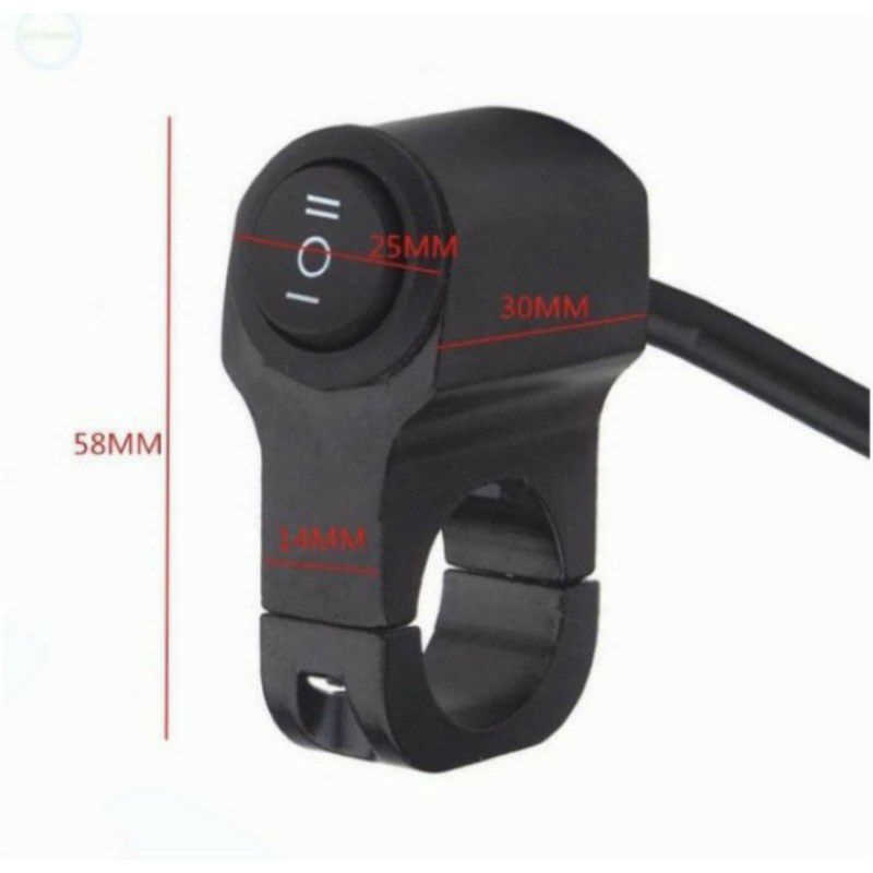 saklar swich lampu tembak tambahan on/off/on untuk distang motor