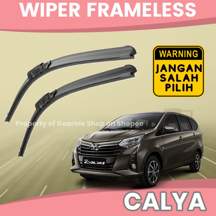 WIPER MOBIL CALYA WIPER DEPAN CALYA KARET WIPER KACA MOBIL FRAMELESS CALYA SEPASANG SATU 1 SET