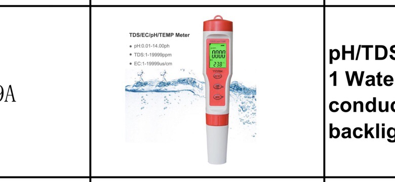 PH / TDS / EC / Temperature Meter Digital Waterproof Backlight EZ-9908 4 in 1