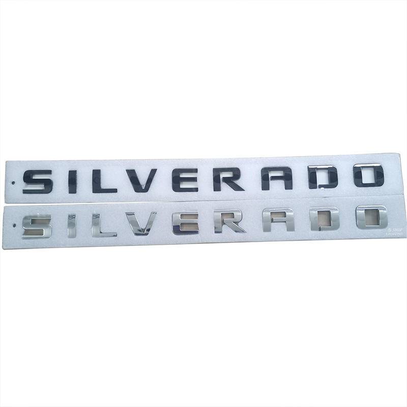 1pc Stiker Emblem Tulisan Silverado Untuk Dekorasi Mobil Chevrolet Silverado