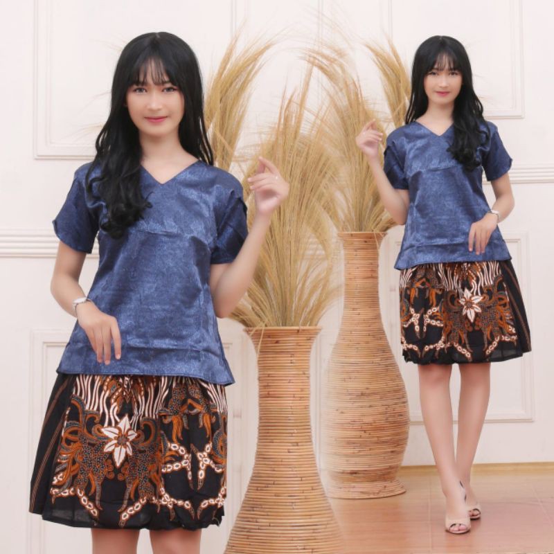 RnB Batik || SETELAN ROK DAN BLUS || BATIK || SETELAN REMAJA || BAHAN JAGUARD