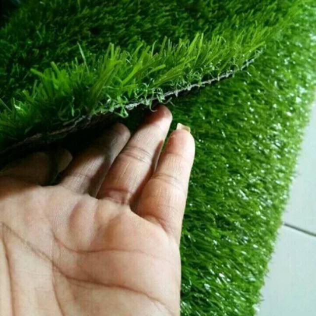 Rumput karpet sintetis Swiss 25x25cm - artificial grass