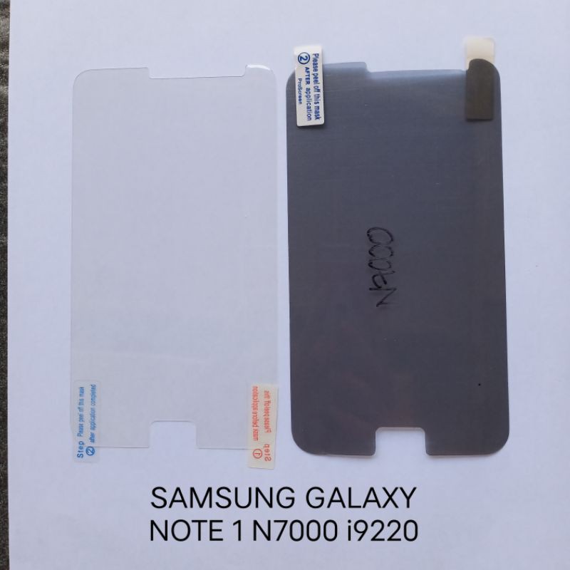 Anti gores Samsung galaxy Note 1 N7000 i9220 . Note 2 N7100 Screen guard screen protector pelindung layar