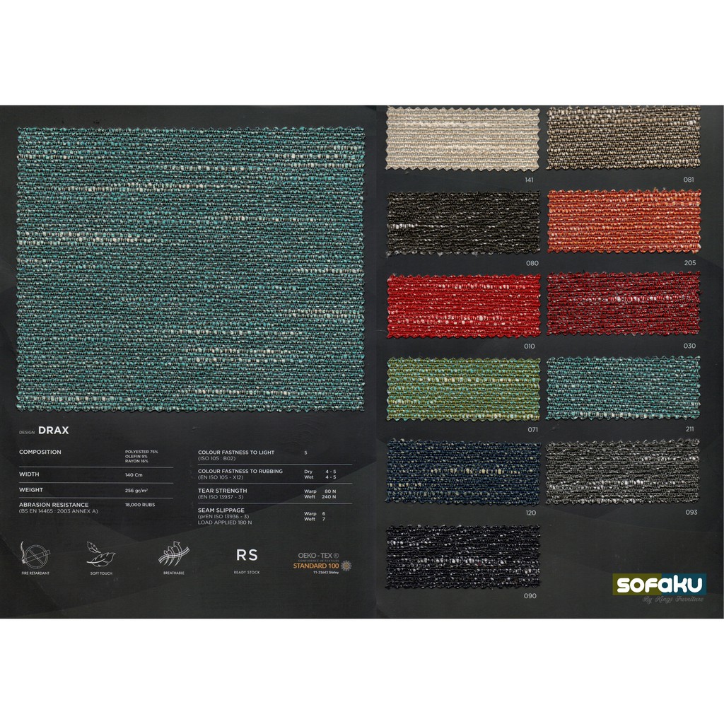 Drax Fabric Kain - Upholyster Kain Sofa, Jok, Kursi