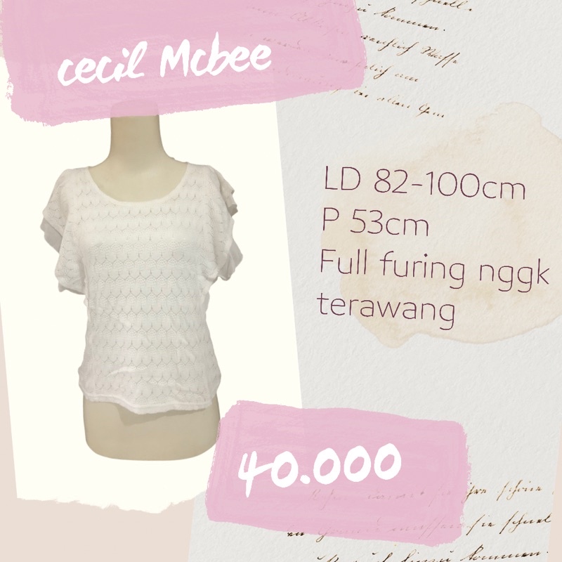 CECIL McBEE brukat blouse preloved