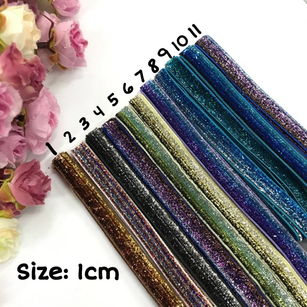 1 YARD - 1 CM |  PITA BELUDRU GLITER | VELVET BELUDRU GLITTER