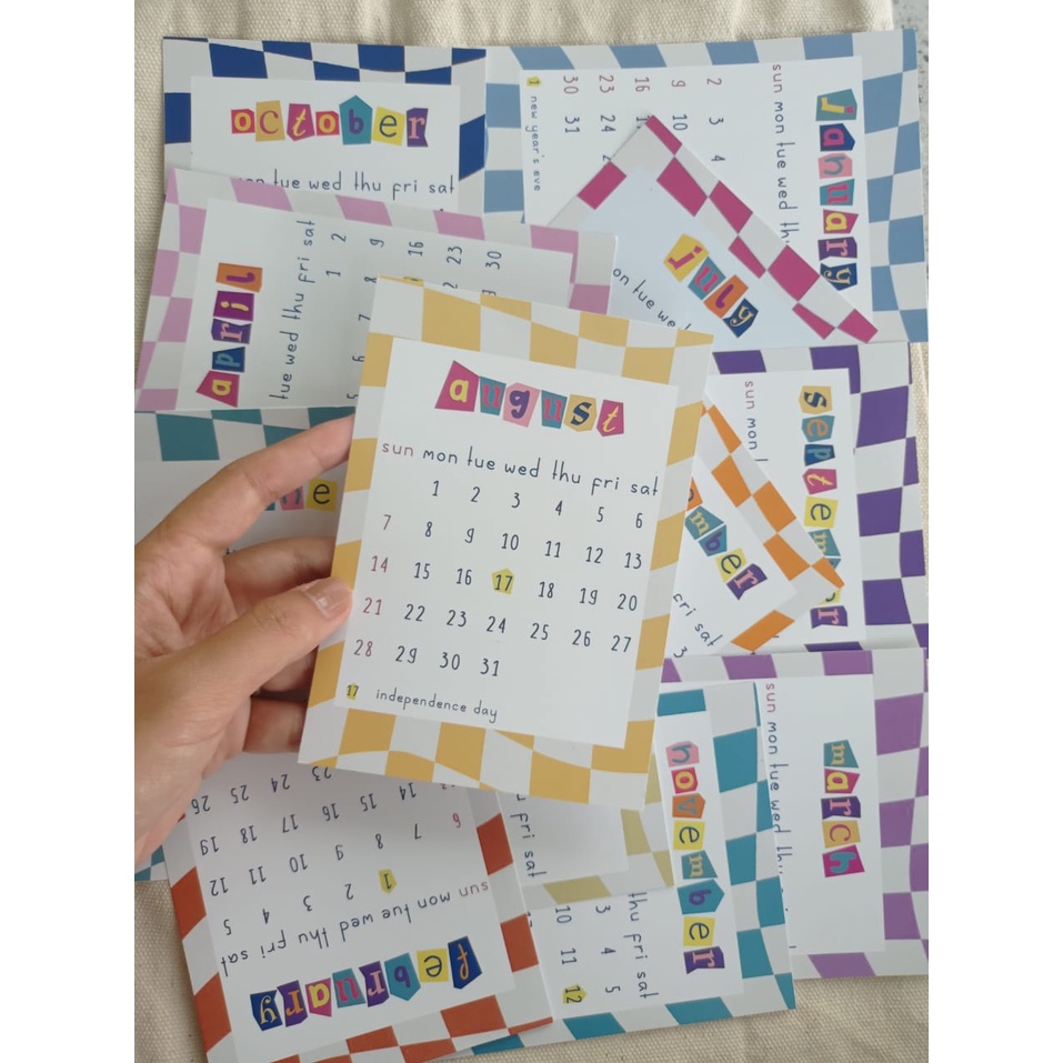 

kalender 2024 aesthetic dekorasi dinding ala korea termurah