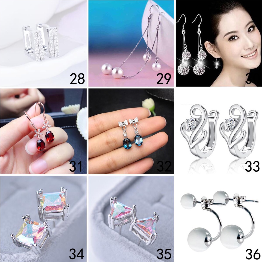 925 anting-anting perak murni, Busana sederhana, Anting-Anting wanita, Perhiasan Fashion Korea, Aksesoris telinga ED011