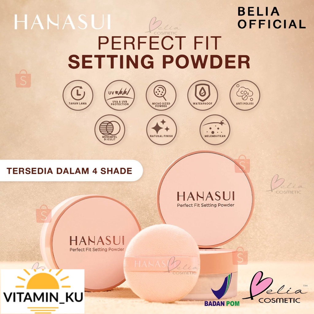 HANASUI Perfect Fit Setting Powder | Loose Powder | Bedak | BPOM #Vitamin_KU