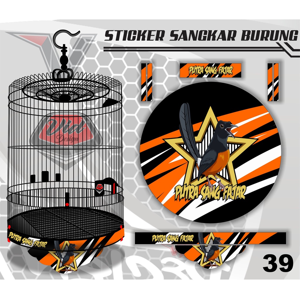 Decal Sangkar Murai Stiker Tebok Murai BNR No 1 2 3 4