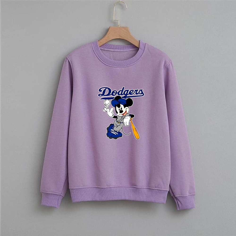 Sweater wanita Dodgers crewneck wanita size M-XXL