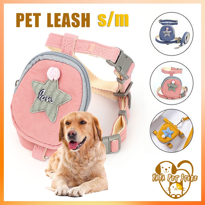 2in1 (Harness + Bag) - Cat Pet Harness Leash Small Bag Pocket - Tali Tuntun Kucing Tas Ransel Harness Anjing Kucing Tali Tuntun