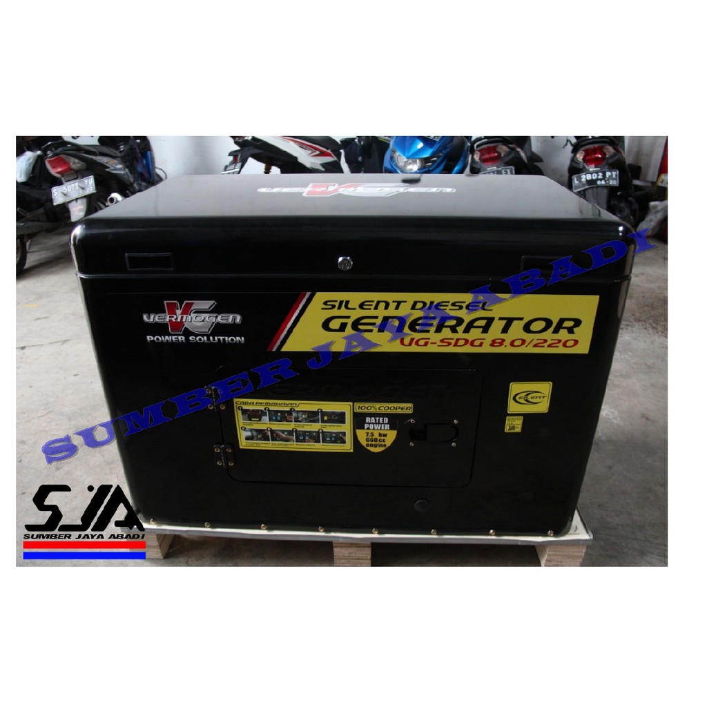 VERMOGEN MESIN GENSET SOLAR / SILENT DIESEL GENERATOR 8000 WATT 220V