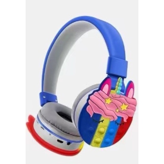 HEADPHONE / HEADSET  BLUETOOTH  MOTIF UNICORN POP IT SERI K-32