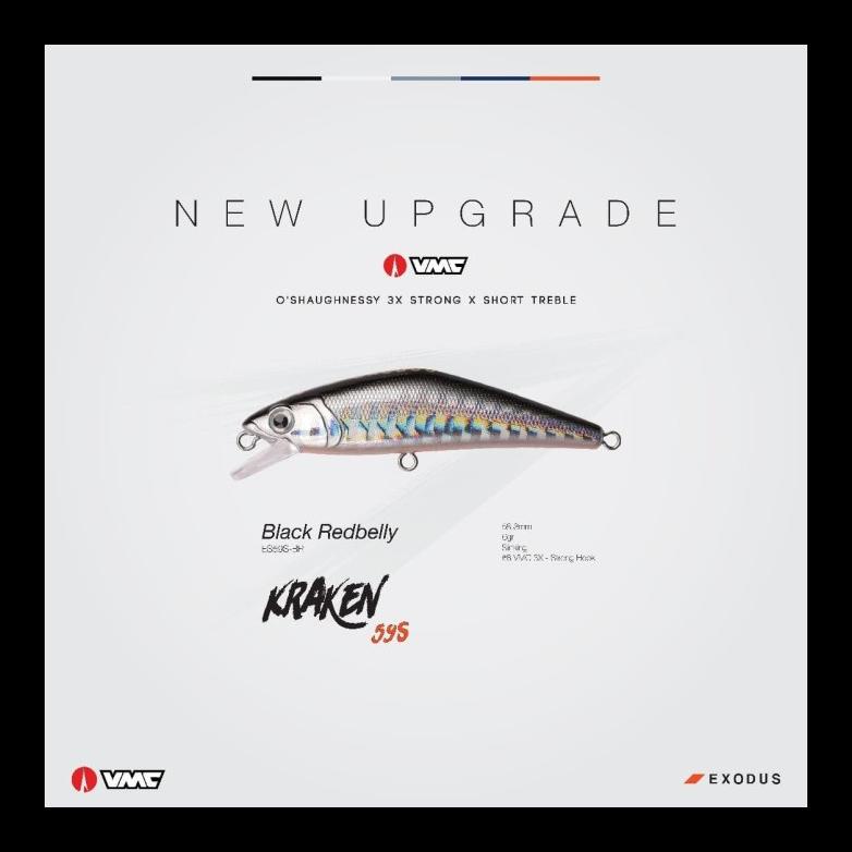 READY STOK EXODUS KRAKEN BLACK REDBELLY ULTRALIGHT LURE ALAT PANCING TERMURAH DAN TERBARU AL4