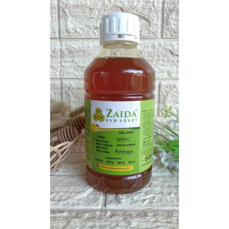 MADU HUTAN ZAIDA HETEROGEN 1 LITER  (ZAIDA RAW HONEY)