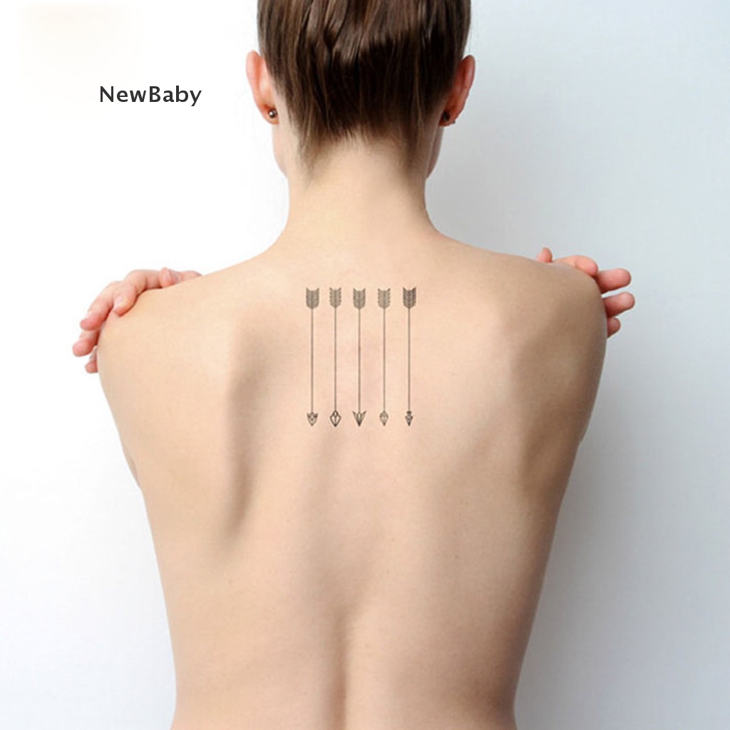 Stiker Tato Temporer Desain Panah 3D Anti Air Untuk Bayi