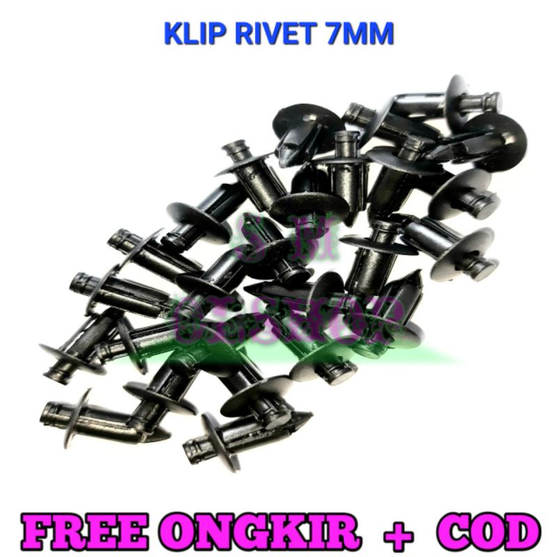 20 Klip Rivet Beat 7mm Klip Rivet Motor Beat Klip Rivet Honda Beat 7mm