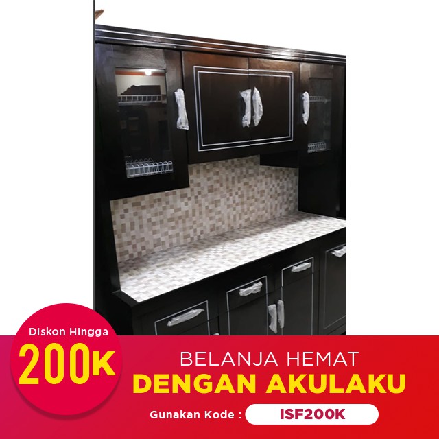 KITCHEN SET LEMARI  DAPUR RAK PIRING LEMARI  SAYUR  4  