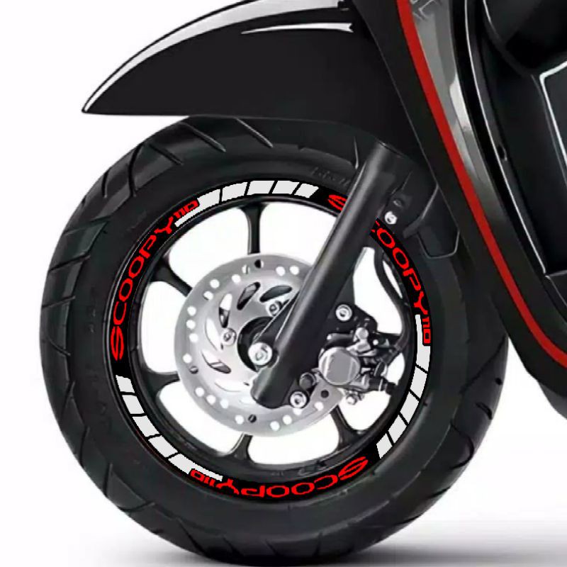 Sticker PELEK SCOOPY MURAH, sticker velg scoopy 12pcs(2ban/2tire)