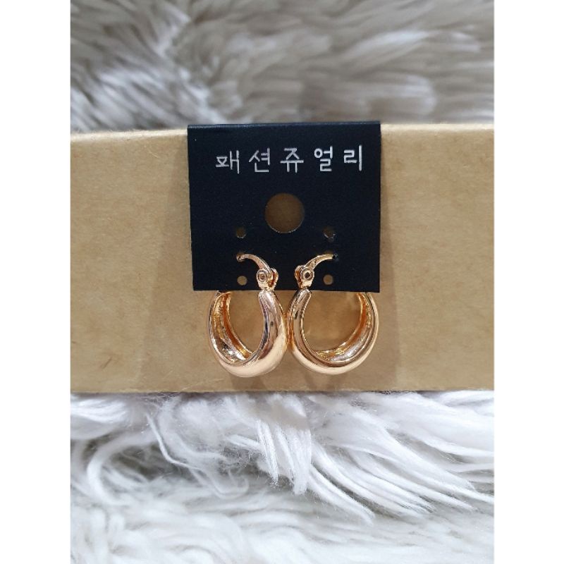 Anting Silver925 Perak Platgold mirip emas asli Anti Karat anti alergi berlian kilap TS01