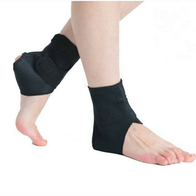 SELF HEATING TOURMALINE MAGNET ANKLE SUPPORT  BRACE TUMIT  ( 1 PASANG)