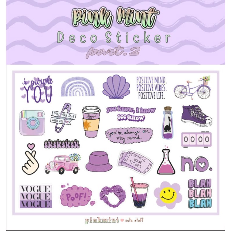 

STICKER AESTHETIC UNGU PART 2