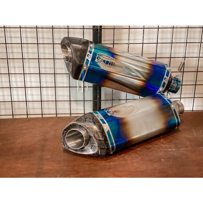 KNALPOT VILLAN MV1 BLUE SLINCER ONLY BARANG 100% ORIGINAL