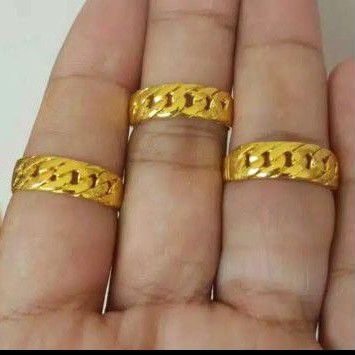 Xuping Cincin Rantai Asli Lapis Emas C217