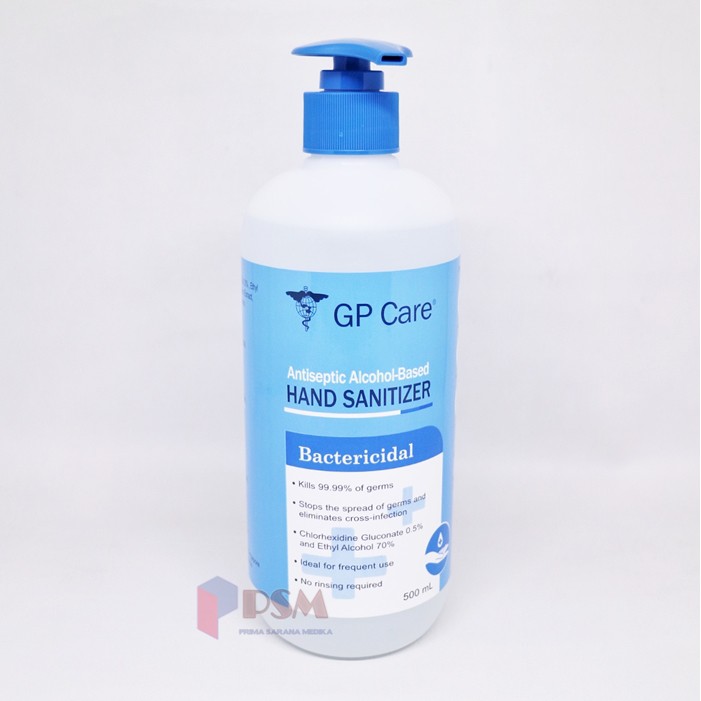 GP Care Hand Sanitizer Alcohol Based 500ml / Antiseptik Cair bukan Aseptic Gel