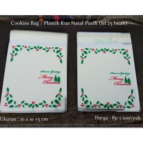 

PLAS-11 : Cookies Bag / Plastik Kue Natal Putih (isi 25 buah) pitar33 Ayo Beli