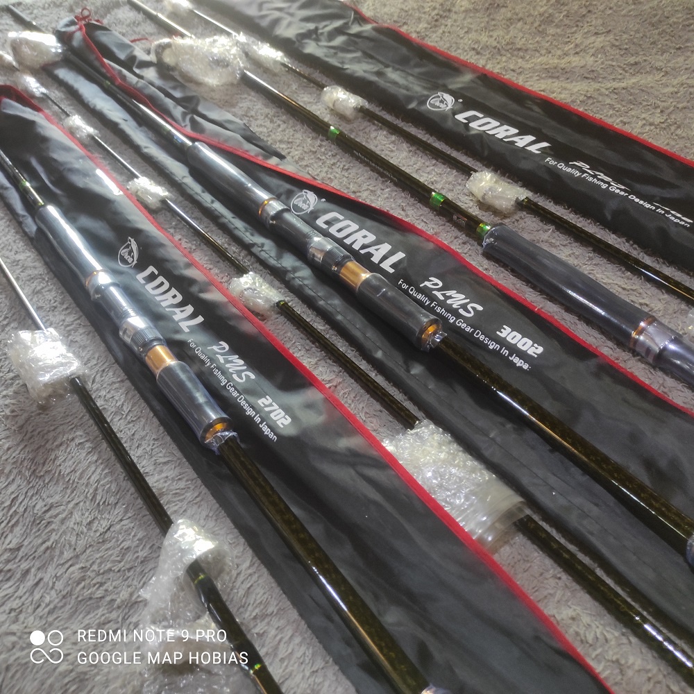 joran karangan/popping sambung 2 carbon kaku orca coral plus 270. 300. 330
